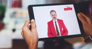 Kevin McNab of Home Hardware on a tablet screen